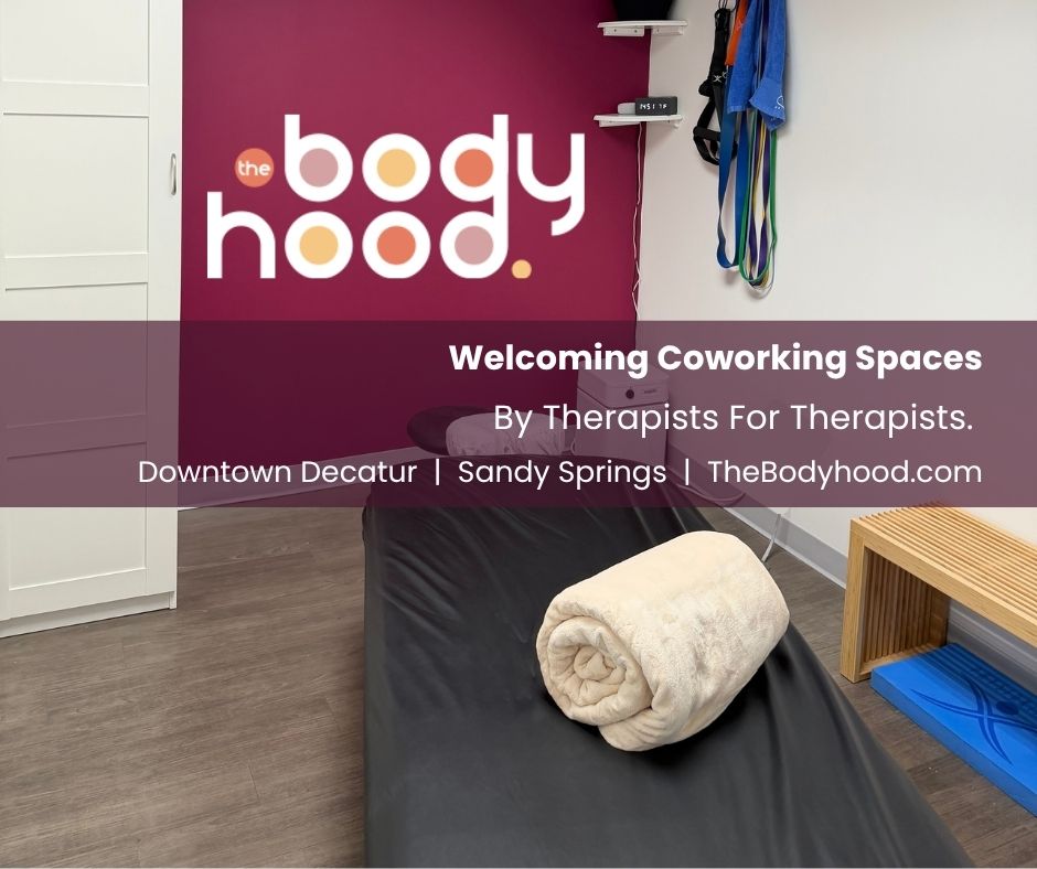The Bodyhood coworking space therapy suites in Decatur and Sandy Springs